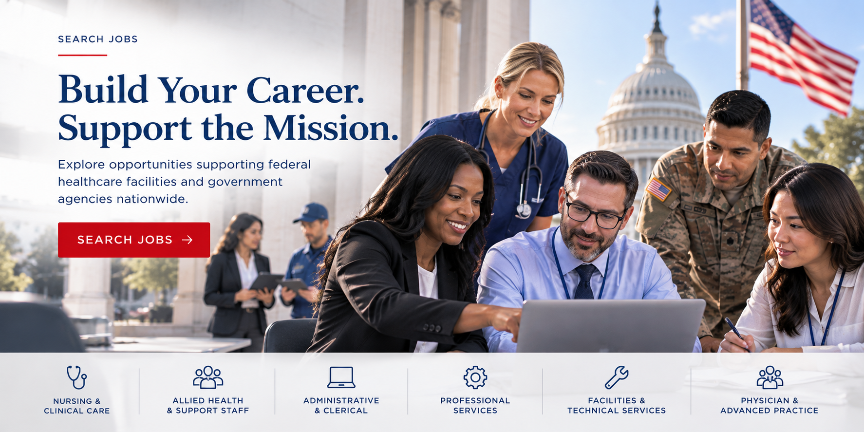 Build Your Career. Support the Mission. Explore federal healthcare, administrative, professional, technical, and other workforce opportunities with Colonial Federal Healthcare.